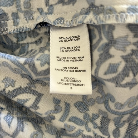 MILLY Dress Design Nation Blue White Mosaic Mallorca Tile Print Fit Flare Size 4 - Picture 8 of 8